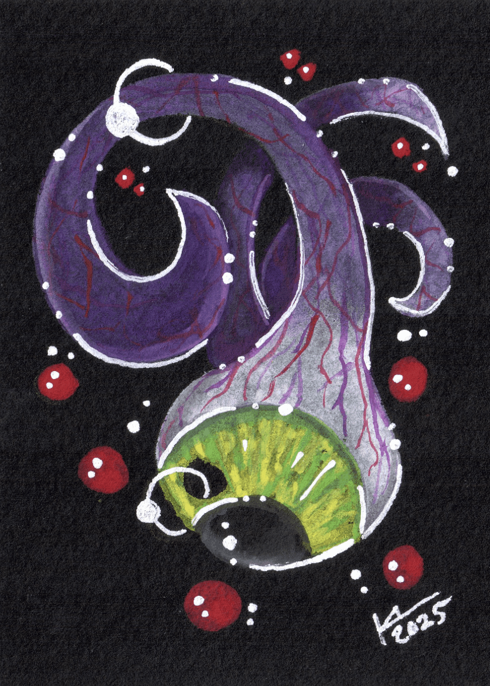 Greeny ACEO painting